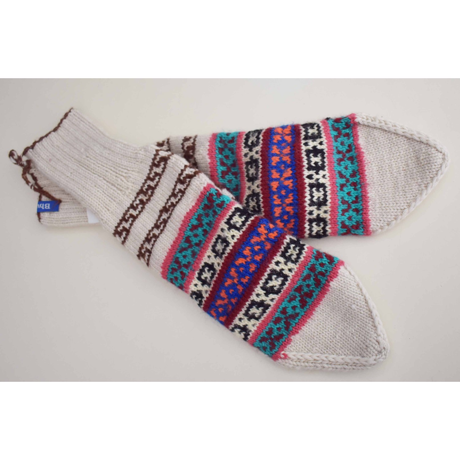 Socks B1 Merino Wool White (Design Pattran may Vary)